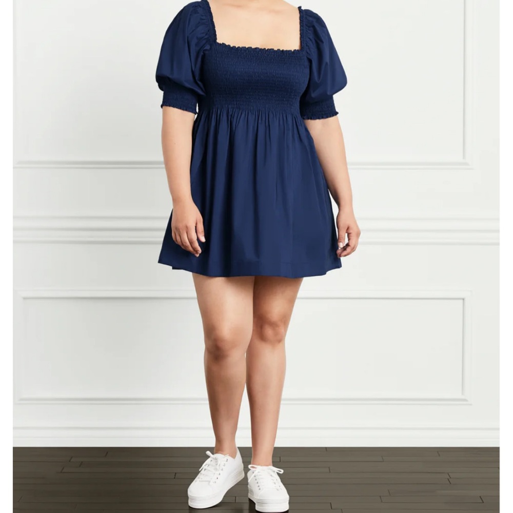 Hill House Navy Blue Puff Sleeve Dress